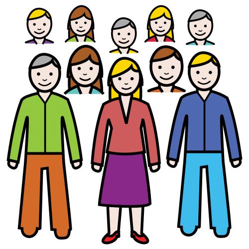 Grupo de diferentes personas. 
