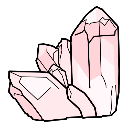 Representación de un mineral como una sustancia uniforme.