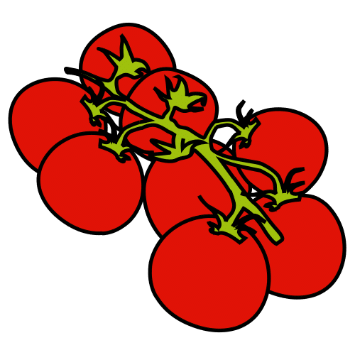 Rama de tomates cherry
