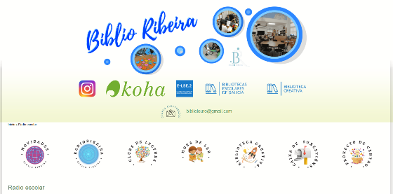 Envorcado de Pantalla - Radio Escolar da biblioteca do IES de Ribeira.