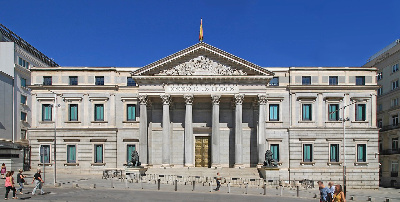 Fotografía do Parlamento español en Madrid