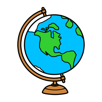 Pictograma dun globo terráqueo aludindo á globalización