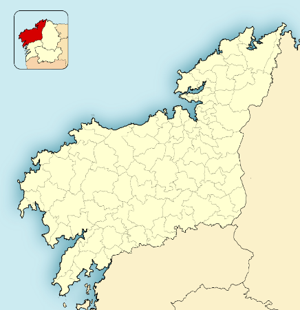 Mapa dos concellos da provincia da Coruña