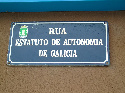 Placa da rúa Estatuto de Galicia