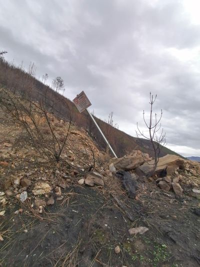Incendio en un monte de Galicia.