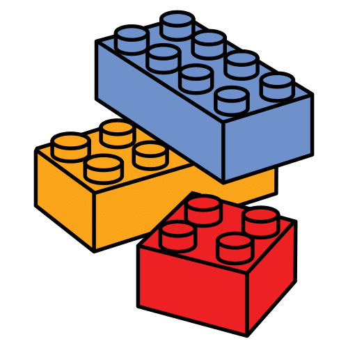 Pictograma de ARASAAC: bloques de construcción.