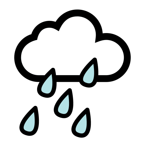 Nube con lluvia.