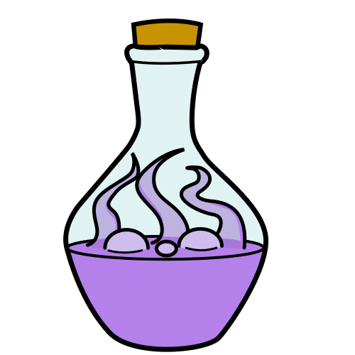 Pictograma de un matraz aforado con un líquido produciendo gases