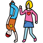 Moza e mozo bailando