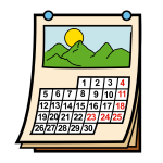 Calendario con todos os días marcados