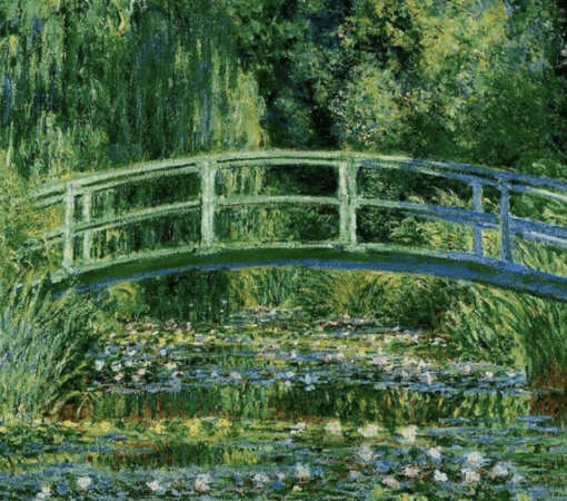 Cadro de Claude Monet “Nenúfares y puente japonés”