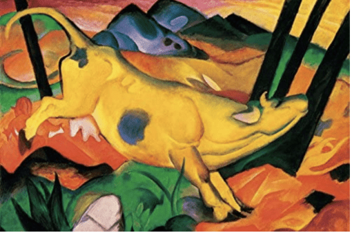 Cadro la vaca amarilla de Franz Marc 