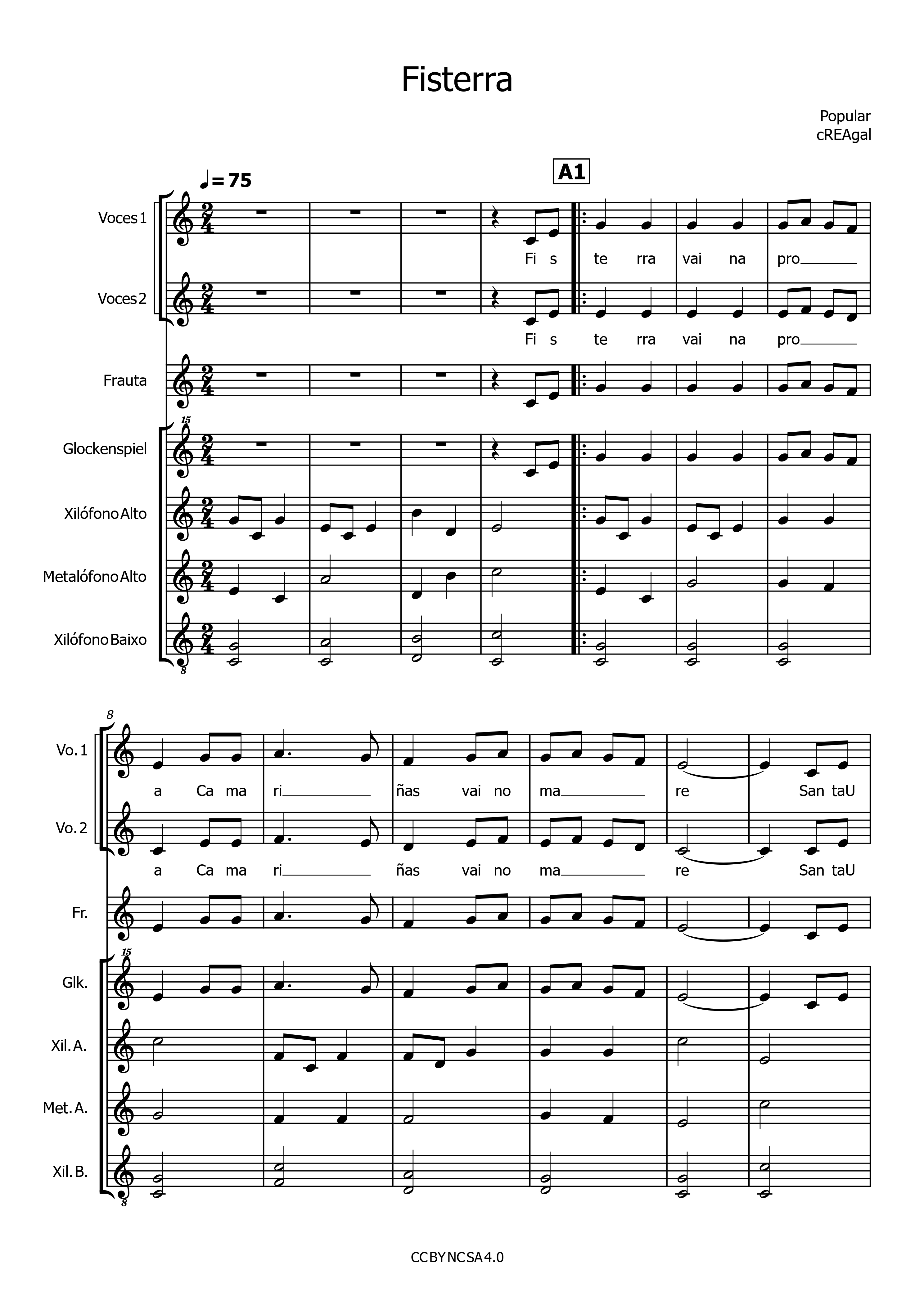 Partitura xeral de Fisterra