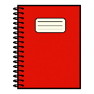 Pictograma dun caderno vermello
