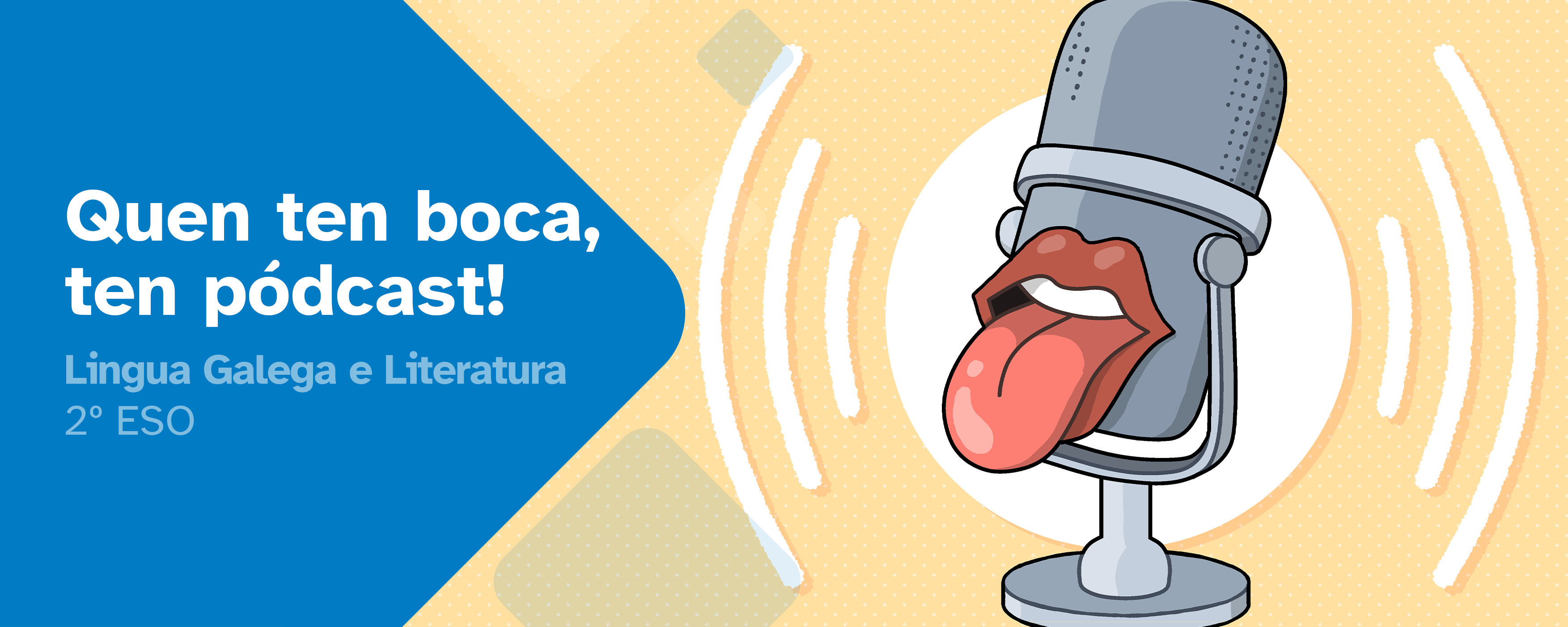 Imaxe de portada do REA que amosa unha ilustración dun micrófono sobre o que está debuxada unha boca coa lingua fóra 