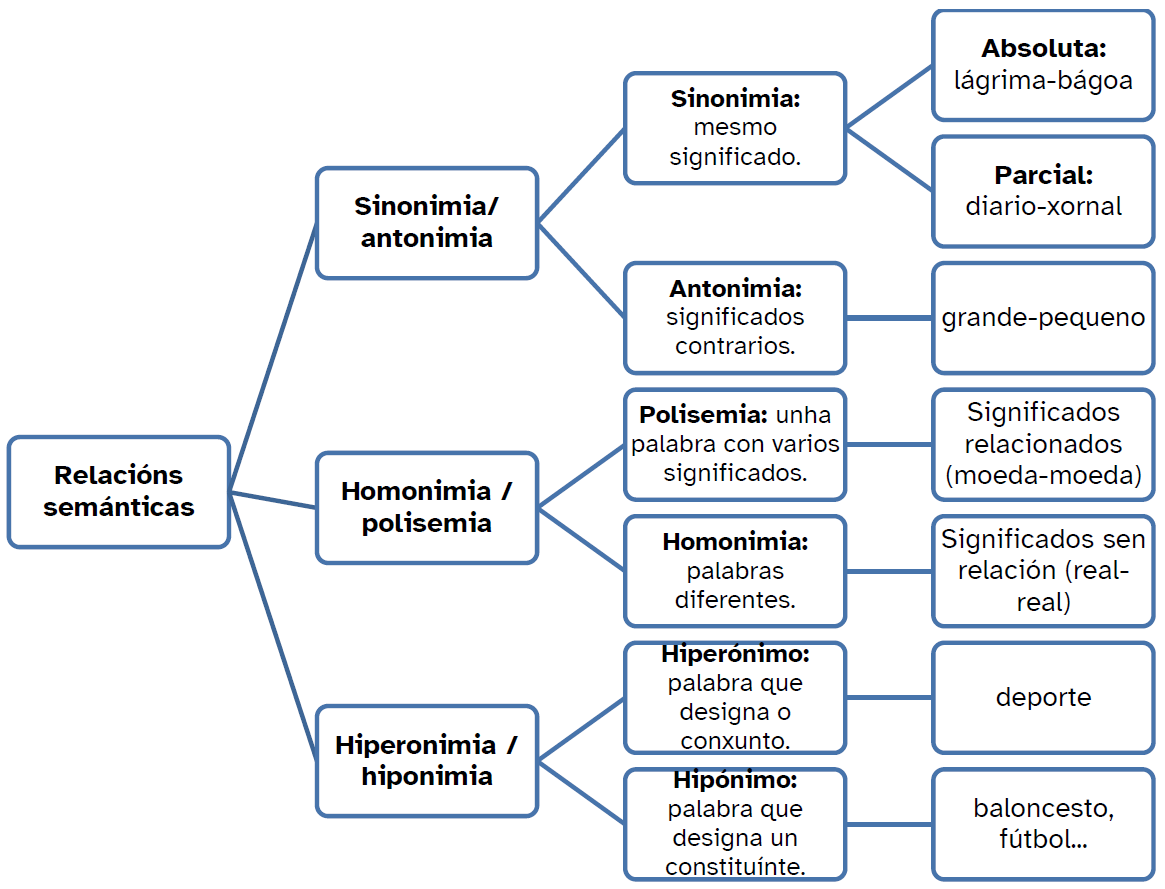 Imaxe dun esquema das relacións semánticas.