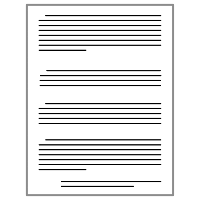 Pictograma que amosa un texto escrito.