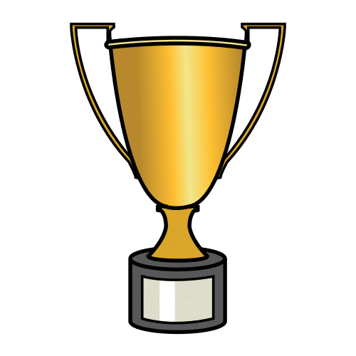 Pictograma dun trofeo en forma de copa dourada.