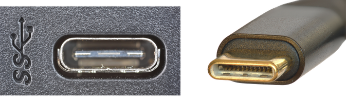 Porto e conector USB Tipo C