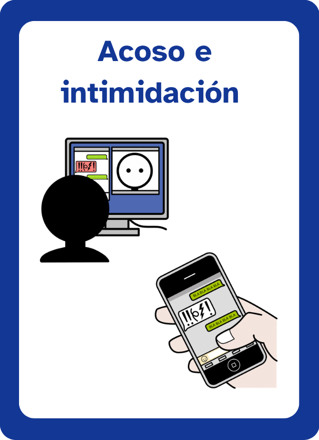 Tipos de ciberacoso por intimidación directa: ciberbullying, ciberstalking e hate