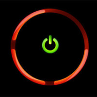 Luces arredor do botón de aceso na Xbox 360.