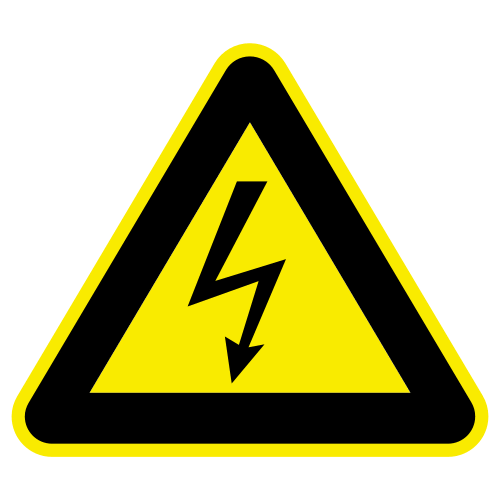 Pictograma do sinal de perigo eléctrico