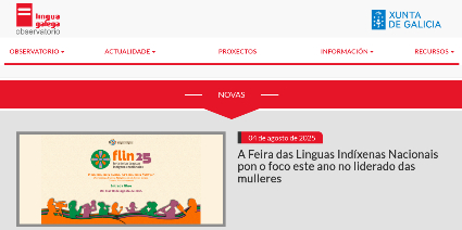 Captura de pantalla feira de linguas indíxenas