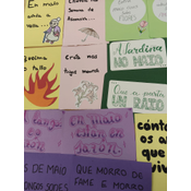 Foto de fichas con xogos de palabras