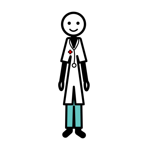 Pictograma de Arasaac de médica