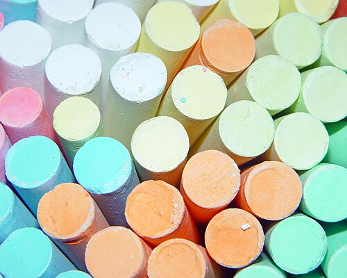 Xices de cores pastel