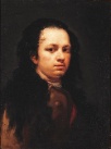Pintura onde aparece un autorretrato de Goya