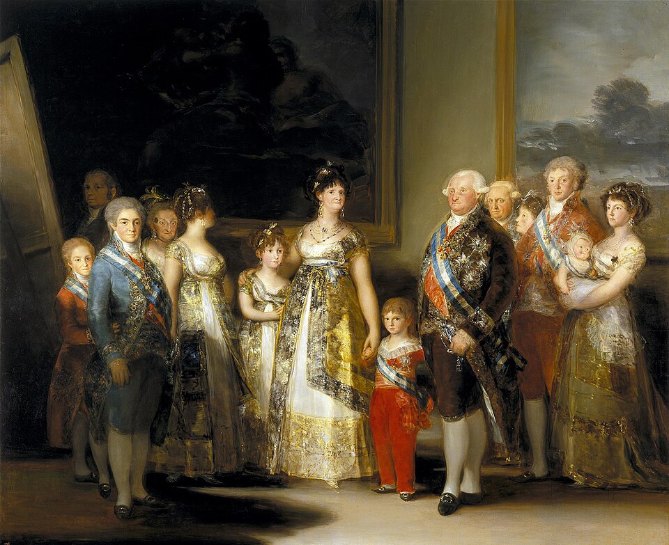 Pintura da familia do rei español Carlos IV