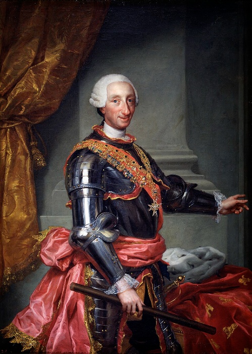 Retrato ao óleo do rei Carlos III de España