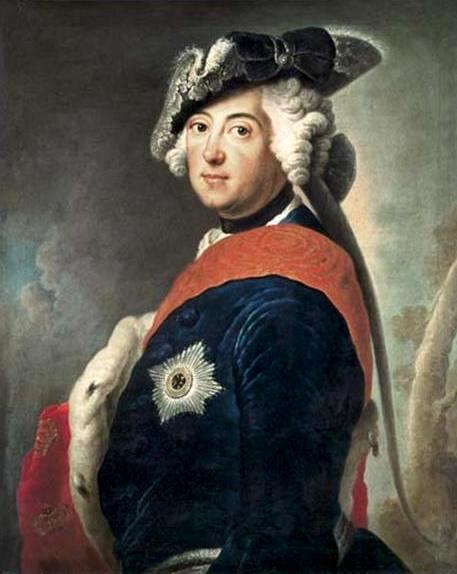 Retrato ao óleo de Federico II de Prusia