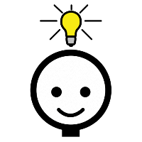Ter unha idea(ARASAAC) A imaxe mostra unha persoa que ten unha idea