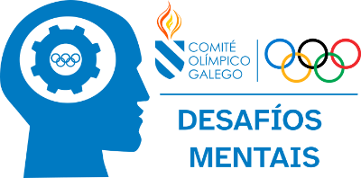 Icona dunha persoa pensando nas medallas olímpicas e o logo do COG.