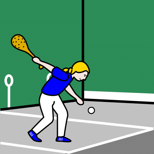 Pictograma dunha persoa xogando a pelota vasca