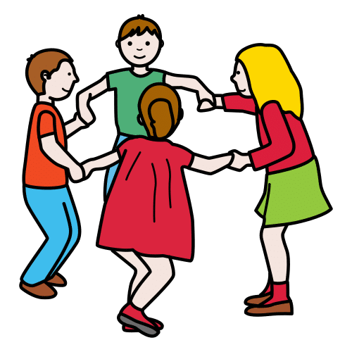 Pictograma dun grupo de nenos e nenas formando un equipo
