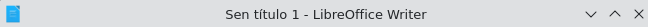 Captura de pantalla das barra de título do LibreOffice Writer