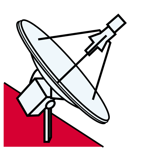 Antena (ARASAAC) Imaxe que amosa unha antena parabólica