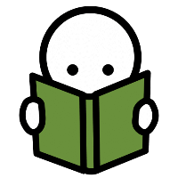 Pictograma ARASAAC dunha persoa lendo nun libro