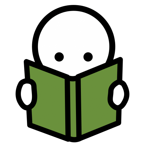 Pictograma ARASAAC onde unha persoa está lendo un libro