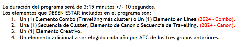 Documento no que se emprega unha lista ordenada con múmeros do 1 ao 4