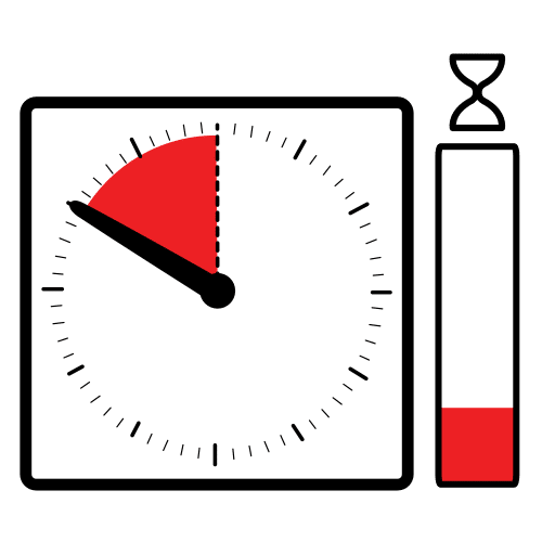 Reloxo amosando un cuarto de hora
