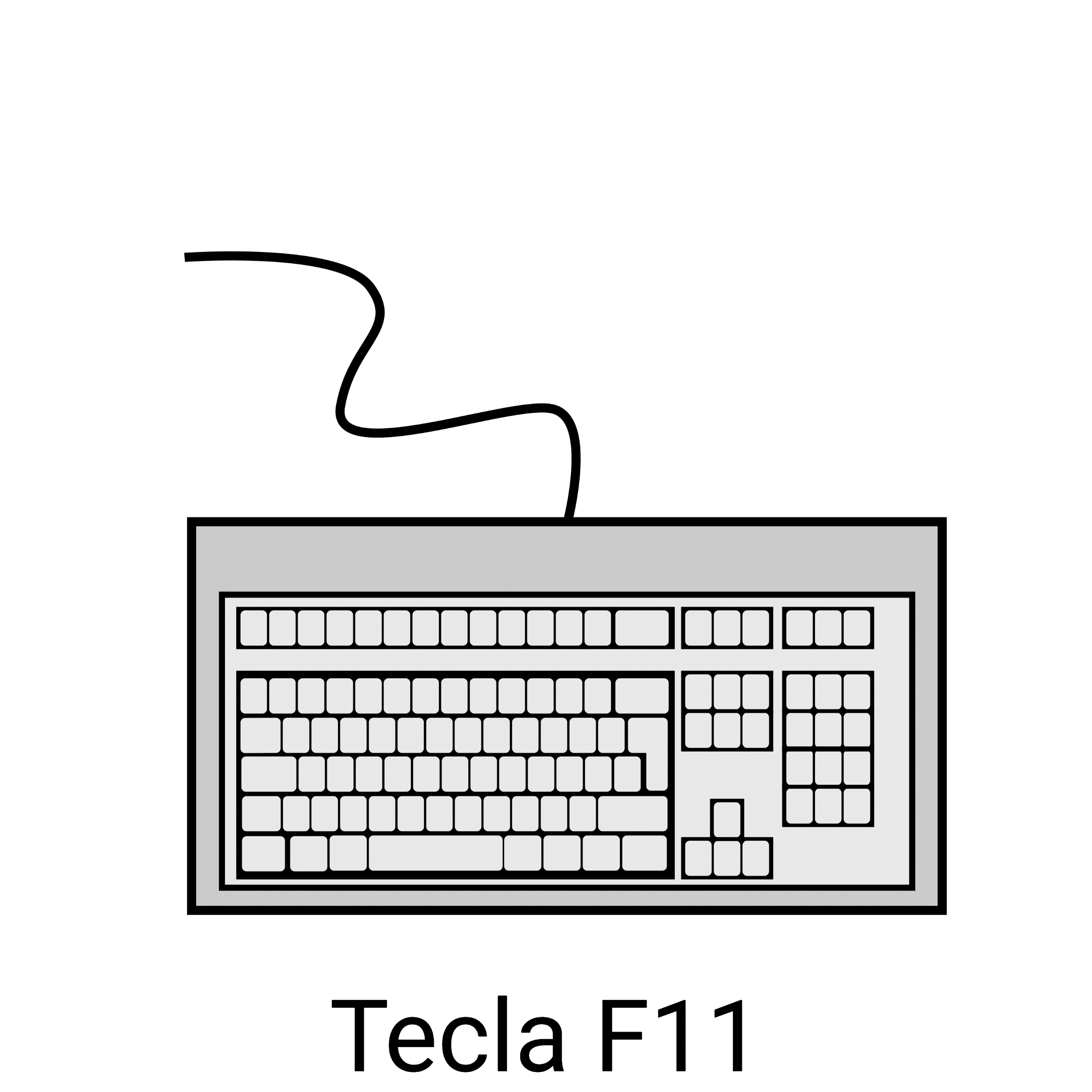 Pictograma teclado coa lenda tecla F11