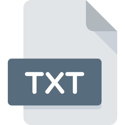 Icona que representa o formato .txt