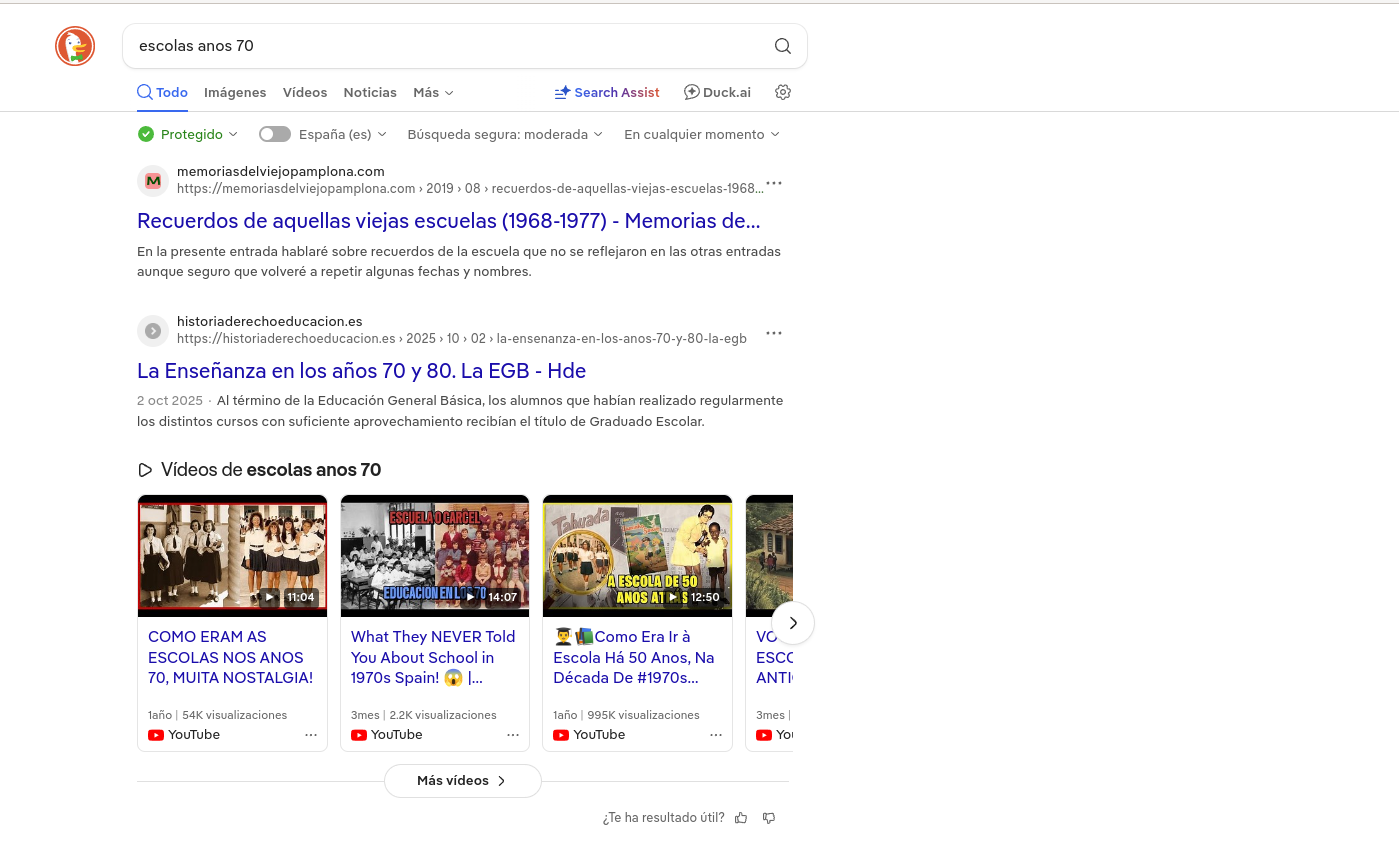 Captura de pantalla dunha busca de imaxes en DuckDuckGo
