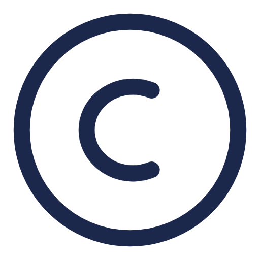 A imaxe representa o logotipo de Copyright