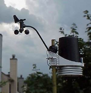 Anemómetro da estación meteorolóxica da Municipalidade de Filadelfia.