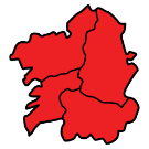 A imaxe mostra un mapa de Galicia